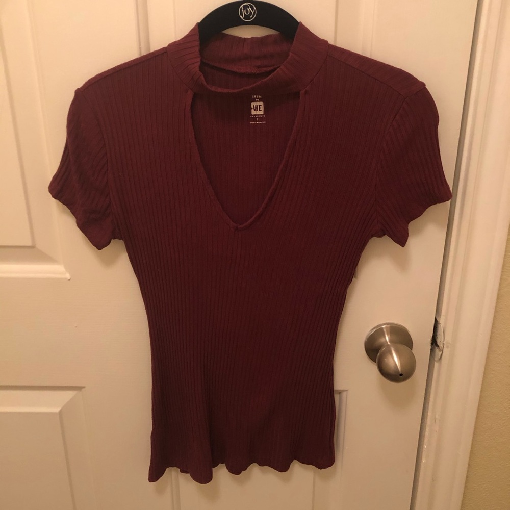Red Cut-out Shirt from Me to We Essentials
